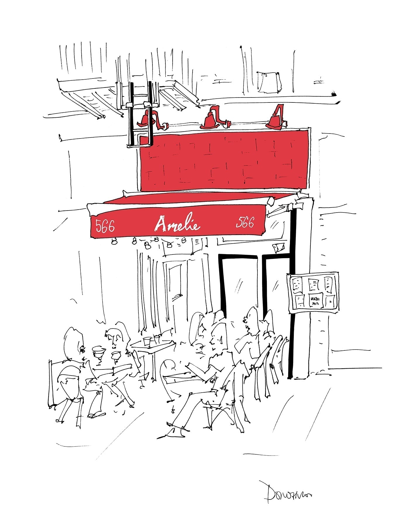 Celebrate Mom with a Meal and a Hand-Drawn Restaurant Print