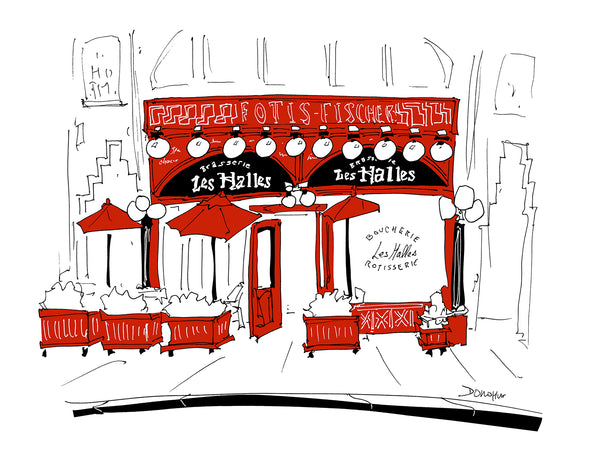 Brasserie Les Halles drawing