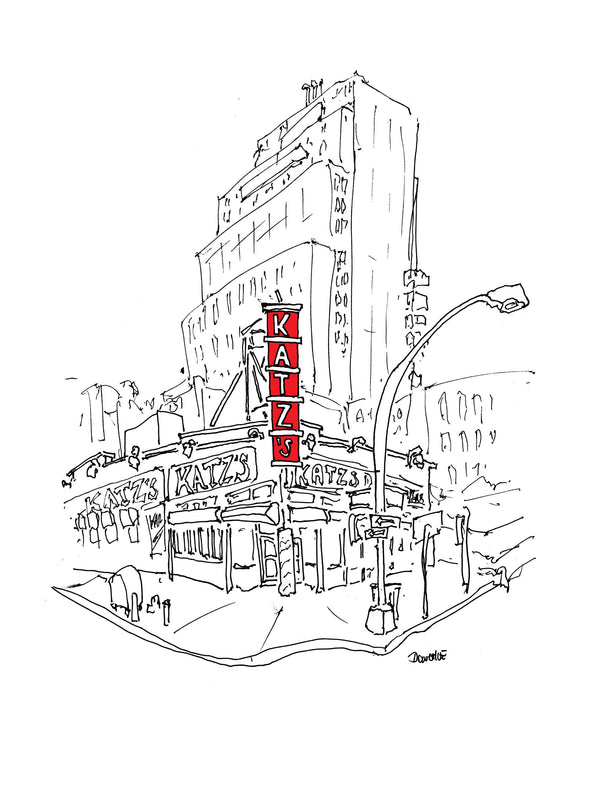 Katz's Delicatessen (Art Print) 9x12