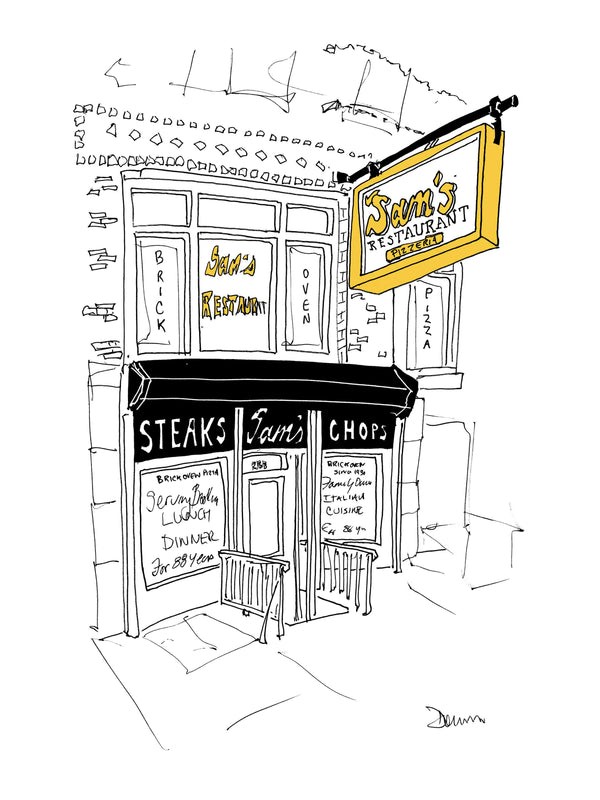 Sam's Restaurant drawing